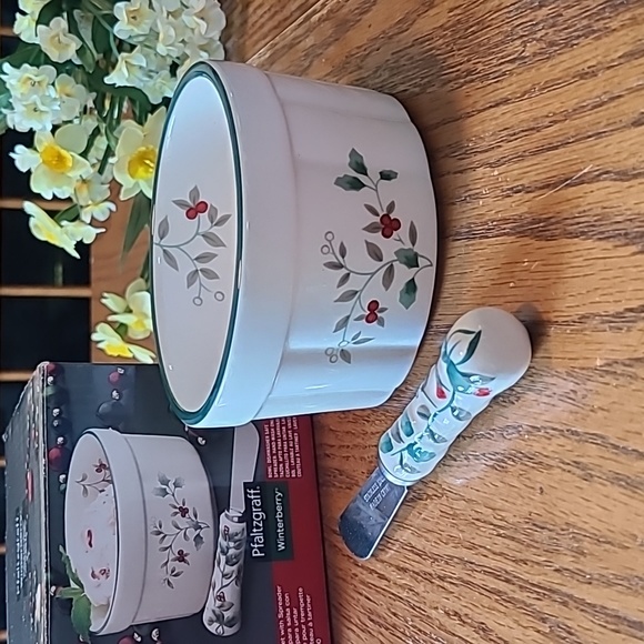 Pfaltzgraff Winterberry Dip Set with Spreader - Picture 1 of 8